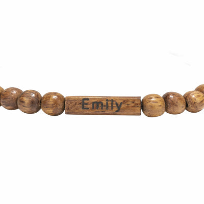 Wood Custom Name Bracelet