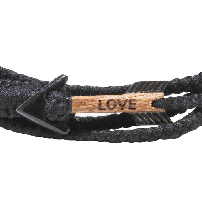 jewel string by Bk arts Black cord wristband for (unisex)