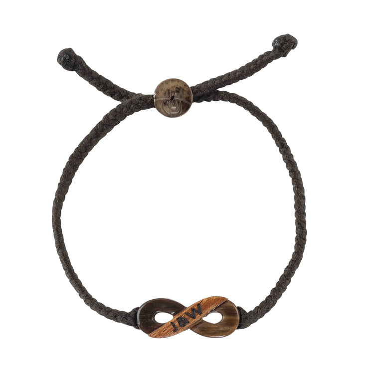 Double Infinity Horn and Leather buy Bracelet